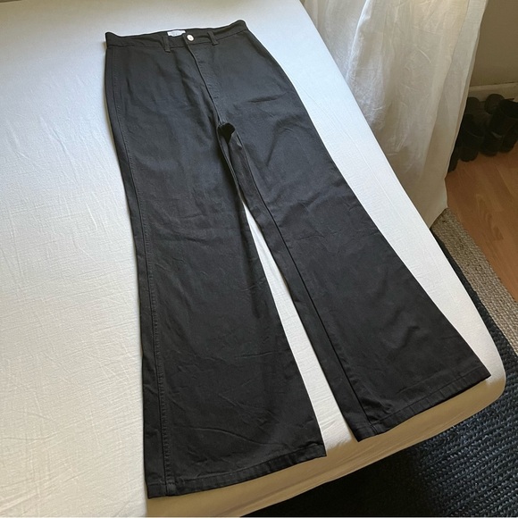 Doen black denim wide boot cut leg jeans - Picture 4 of 7